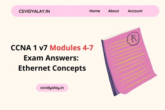 Modules 4 7 ethernet concepts exam