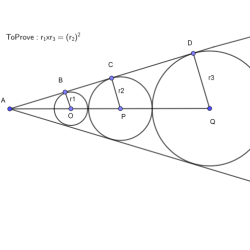 Circles tangent common segment draw tangents centers lets label diagram line