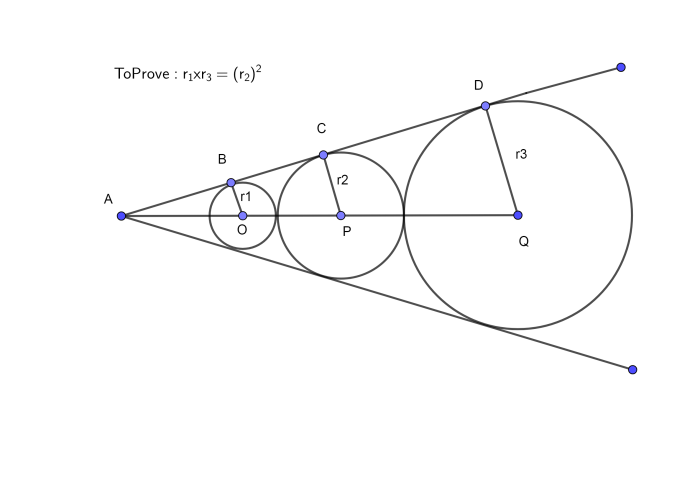 Circles tangent common segment draw tangents centers lets label diagram line