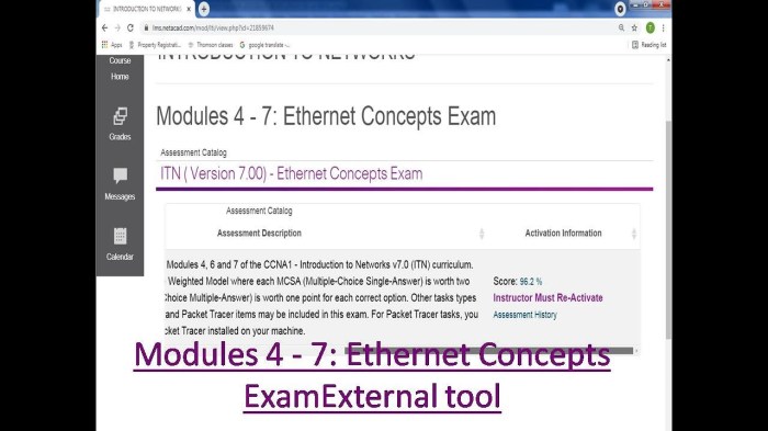 Modules 4 7 ethernet concepts exam