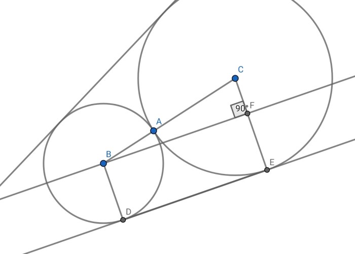 Tangent circle theorem tangents theorems circles examples