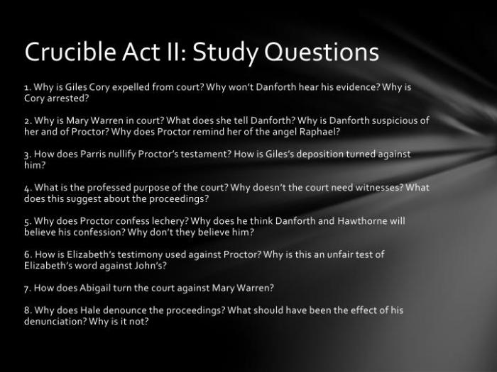 The crucible act two study guide