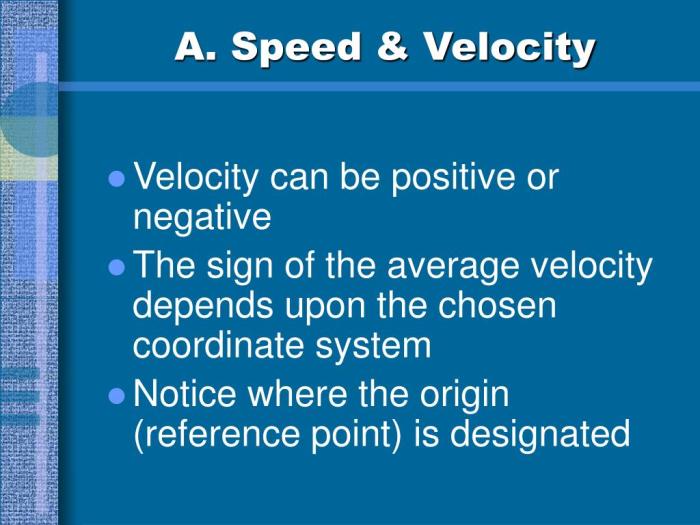 Describing motion verbally with speed and velocity