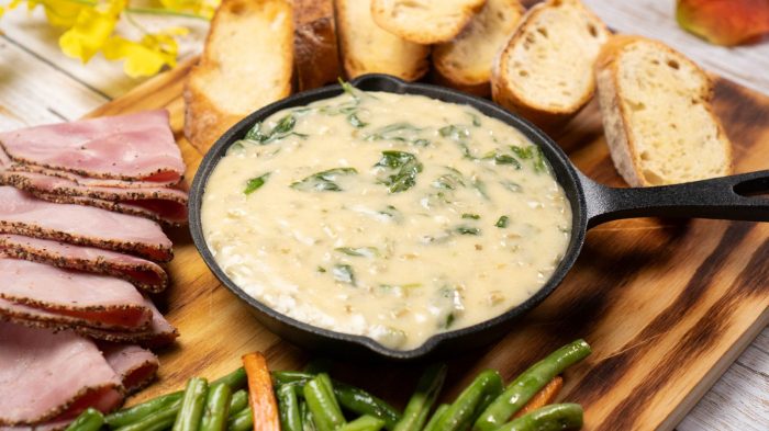 Melting pot spinach and artichoke fondue recipe