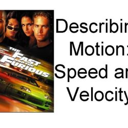 Describing motion verbally with speed and velocity